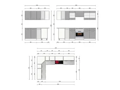 Cocina esquinera blanco alto brillo/blanco 270x60x81.6 rick
