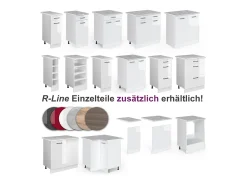 Cocina esquinera blanco alto brillo/blanco 270x60x81.6 rick