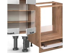 Cocina esquinera blanco casa de campo 347x60x81.6 fame-line