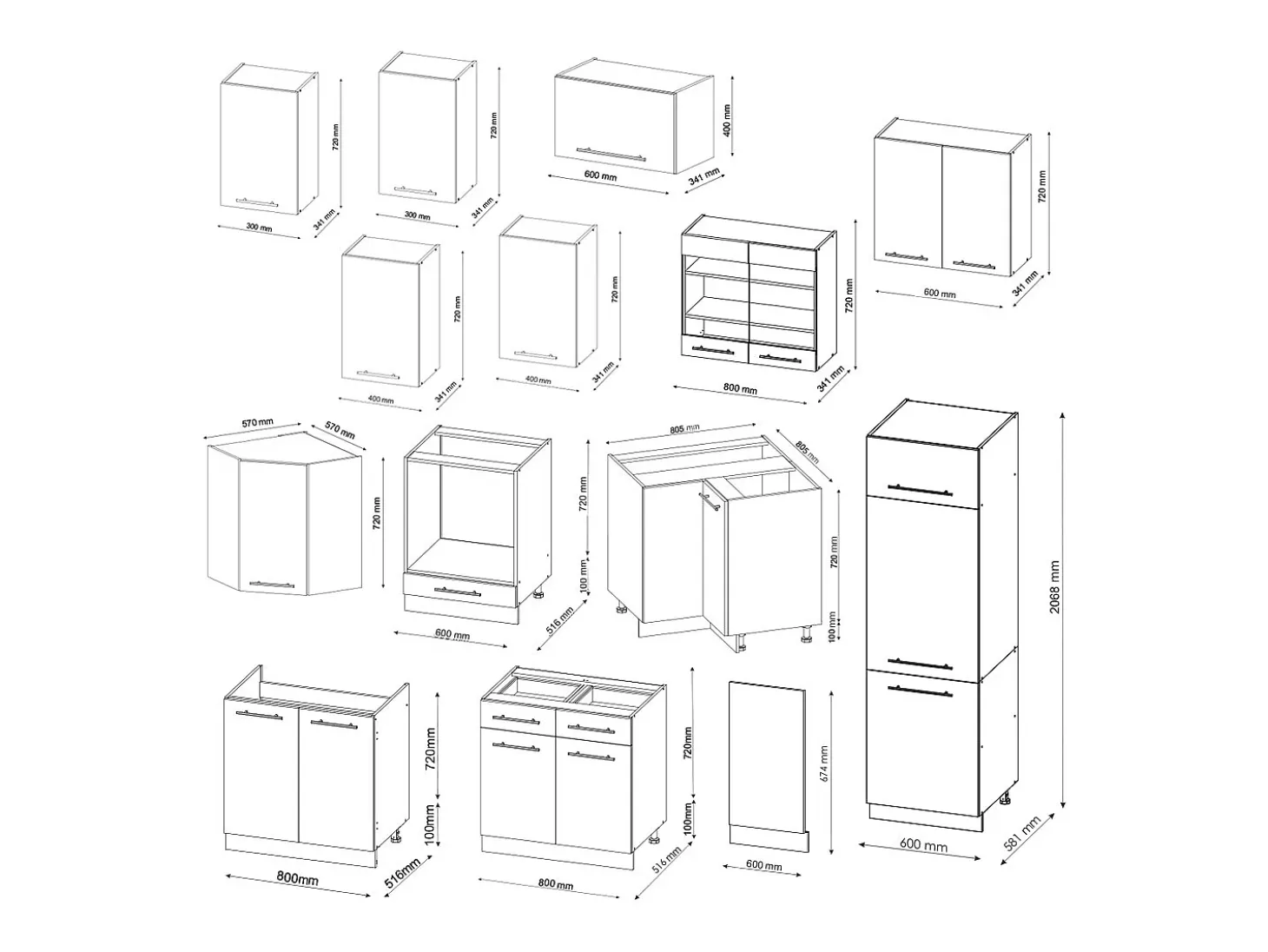 Cocina esquinera burdeos brillo intenso/blanco 287x60x81.6 fame-line