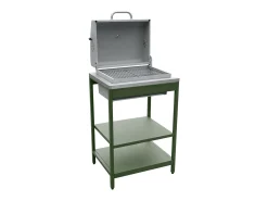 Cocina exterior 2 módulos acero inoxidable barbacoa de carbón con