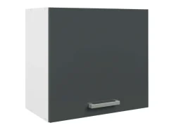 Cocina modular Vetro en melamina 8 módulos 4 cajones blanco y gris 240 cm