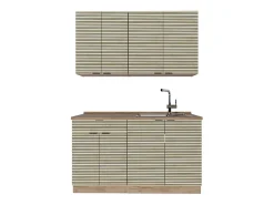 Cocina para solteros panel de roble/roble goldkraft 140x46x81.6 fame-line