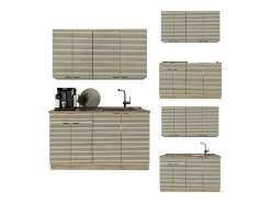 Cocina para solteros panel de roble/roble goldkraft 140x46x81.6 fame-line