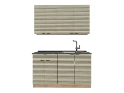 Cocina para solteros panel de roble/roble goldkraft 140x60x81.6 fame-line