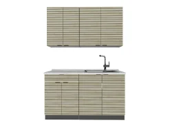 Cocina para solteros panel de roble/antracita 140x46x81.6 fame-line