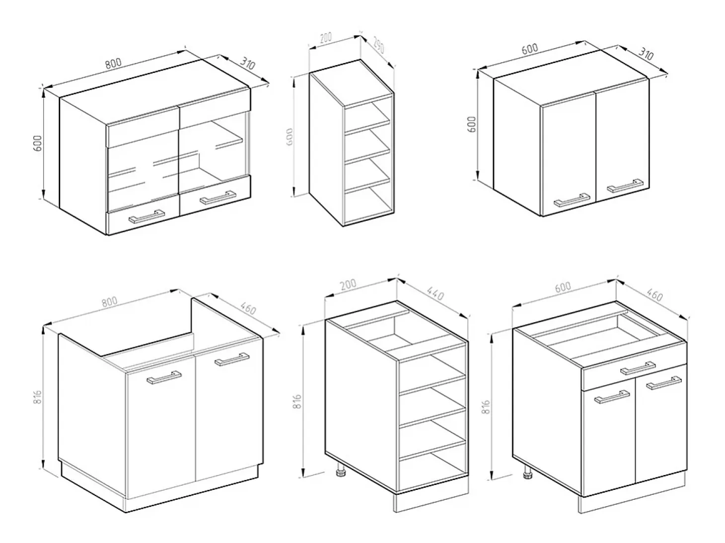 Cocina para solteros rojo/antracita 160x46x81.6 r-line