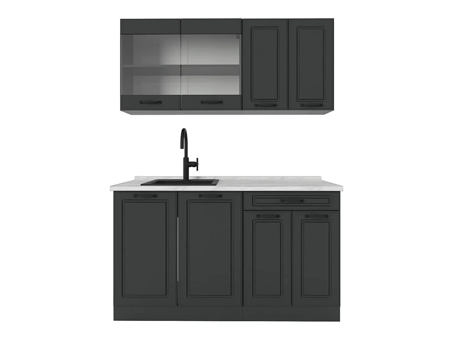 Cocina versátil antracita casa de campo/antracita 140x60x81.6 r-line