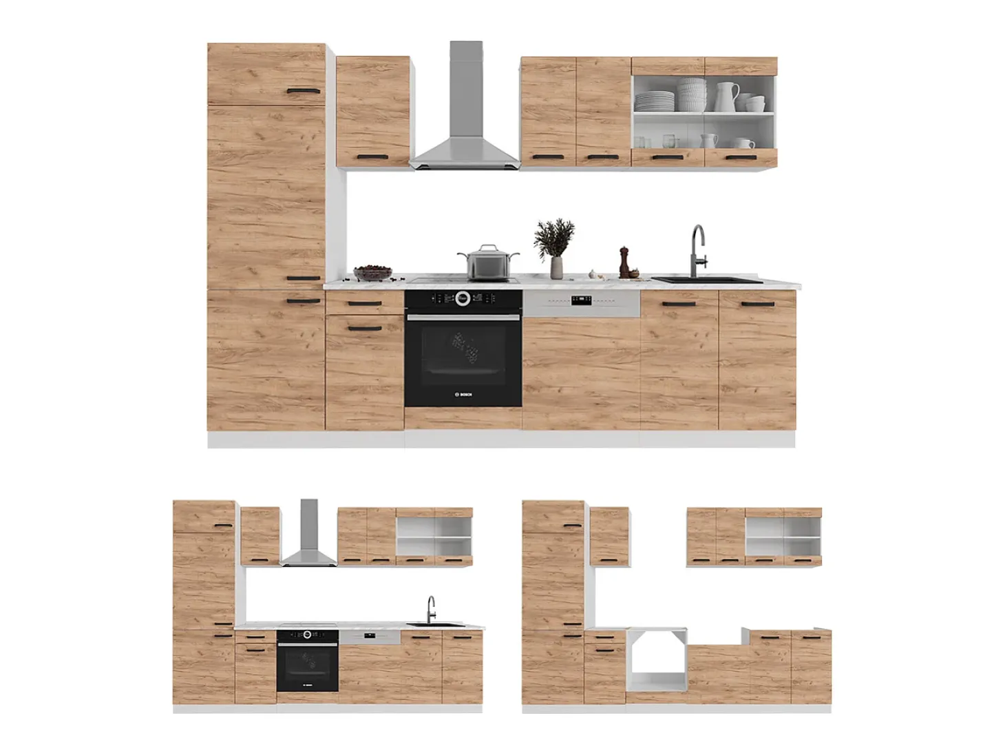 Cocina versátil antracita casa de campo/antracita 160x60x81.6 r-line