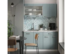 Cocina versátil azul-gris-blanco 140x60x81.6 r-line