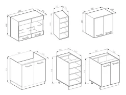 Cocina versátil blanco brillo intenso/roble dorado 160x60x81.6 r-line
