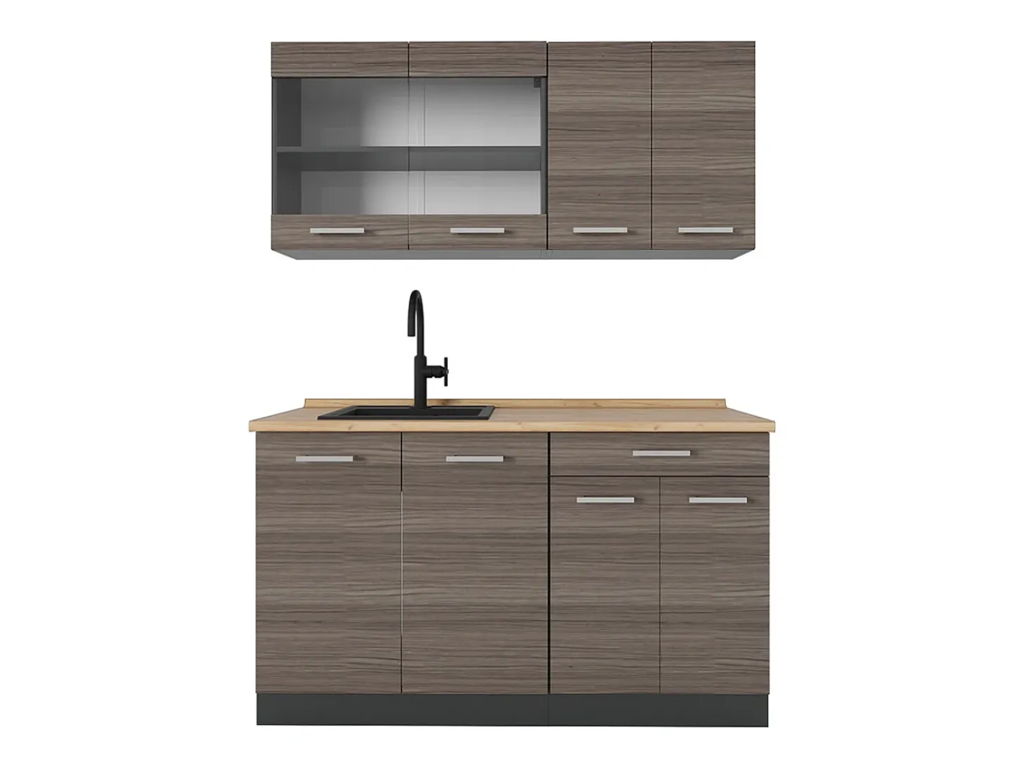 Cocina versátil gris noble/antracita 140x60x81.6 r-line