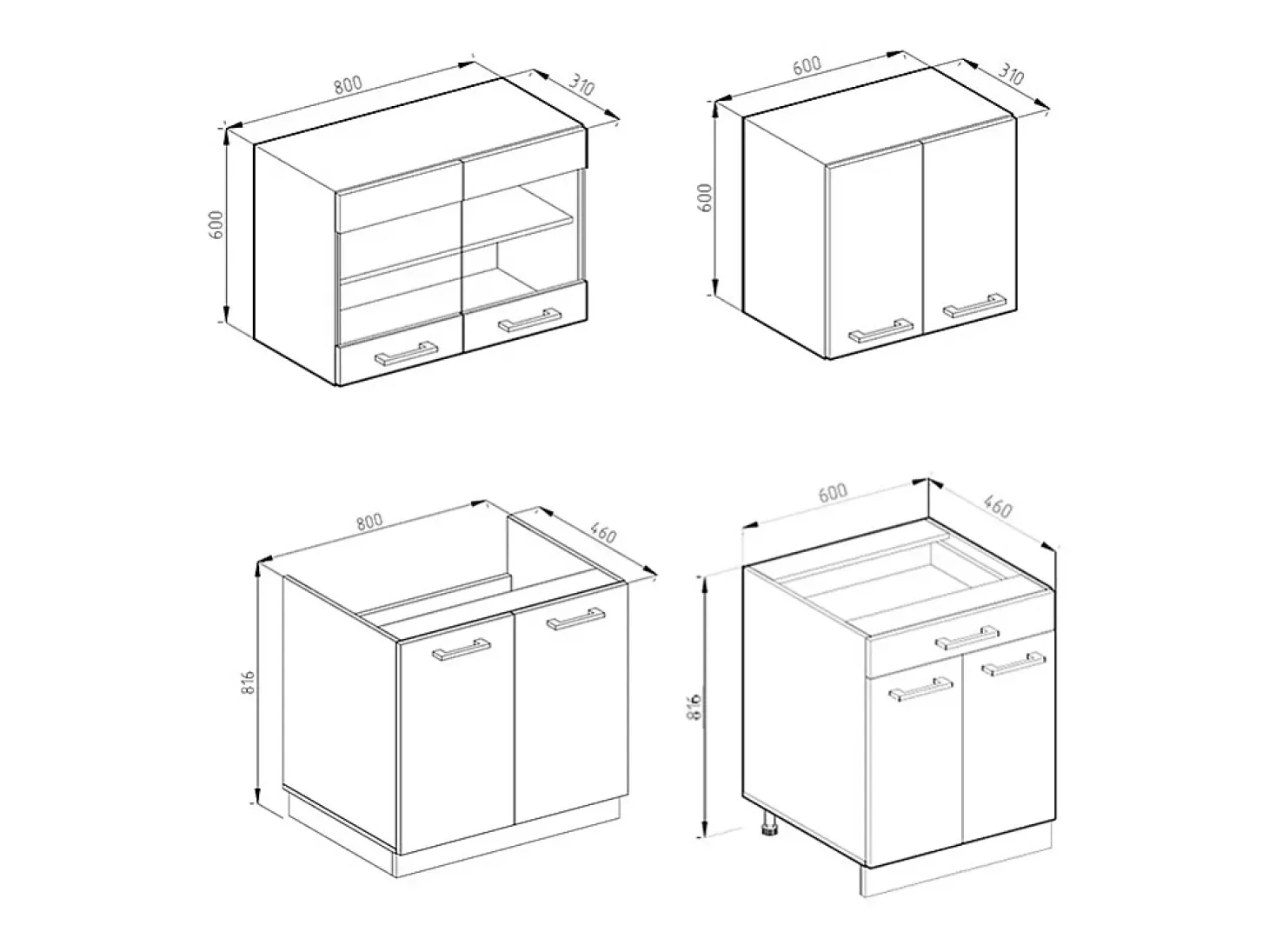 Cocina versátil oro power roble/antracita 140x60x81.6 r-line