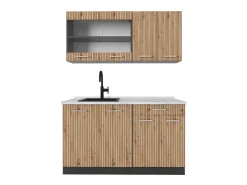 Cocina versátil roble artesanal/antracita 140x60x81.6 r-line
