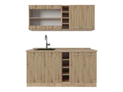 Cocina versátil roble artesanal/roble dorado 160x60x81.6 r-line