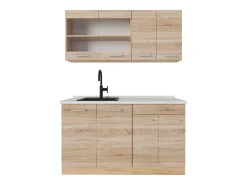 Cocina versátil roble sonoma/goldkraft 140x60x81.6 r-line
