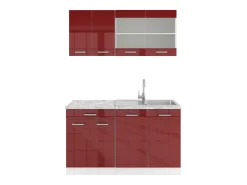 Cocina versátil rojo brillo intenso/blanco 140x46x81.6 r-line