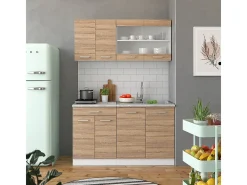 Cocina versátil sonoma/blanco 140x60x81.6 r-line