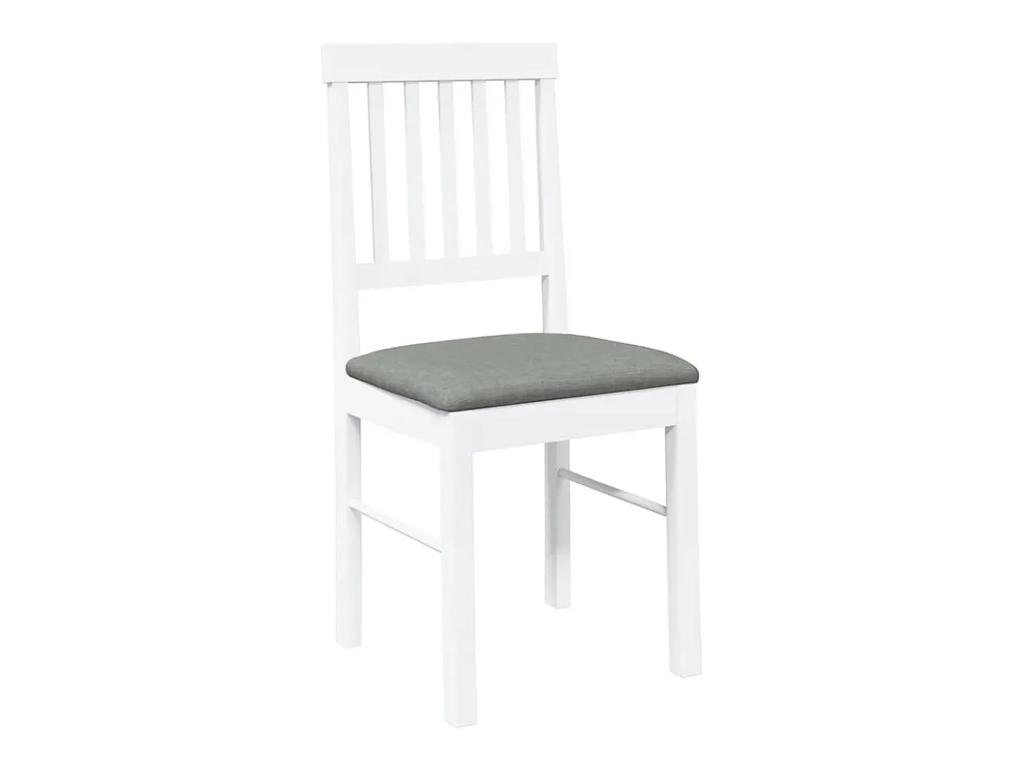 Cojines para sillas de comedor, 2 unidades, madera maciza blanca, caucho