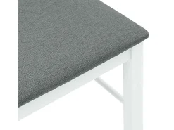 Cojines para sillas de comedor, 2 unidades, madera maciza blanca, caucho