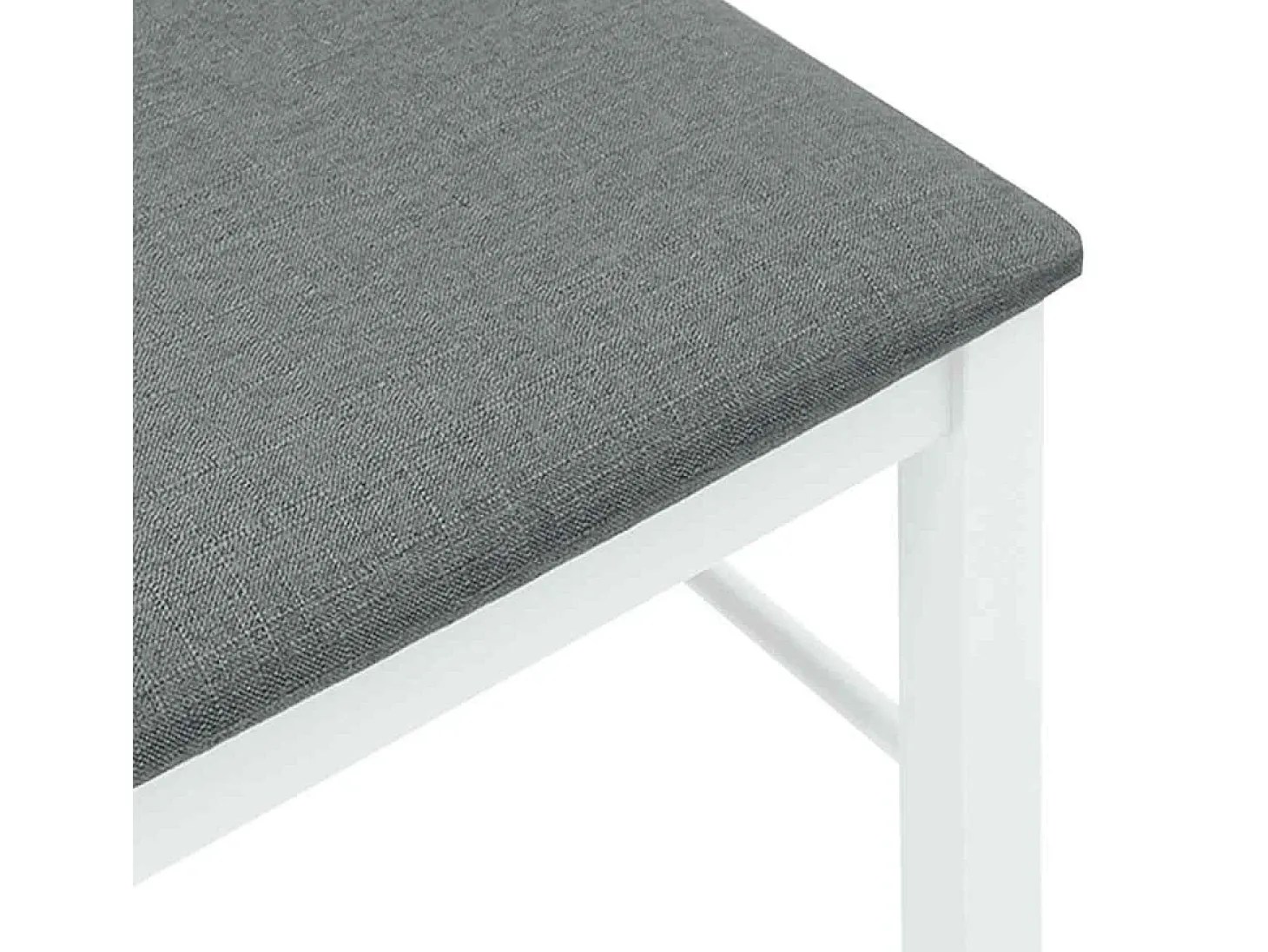 Cojines para sillas de comedor, 2 unidades, madera maciza blanca, caucho