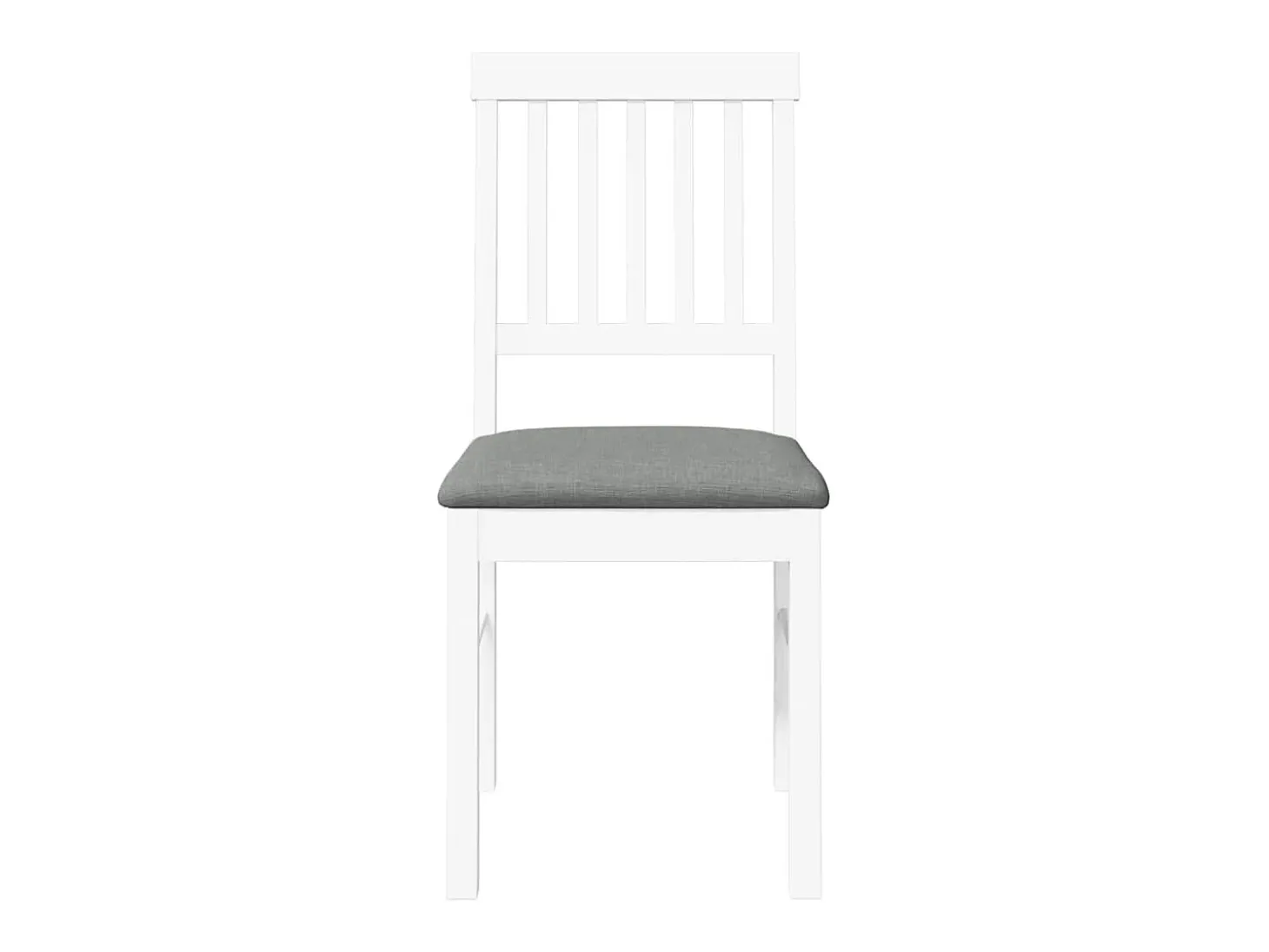 Cojines para sillas de comedor, 2 unidades, madera maciza blanca, caucho