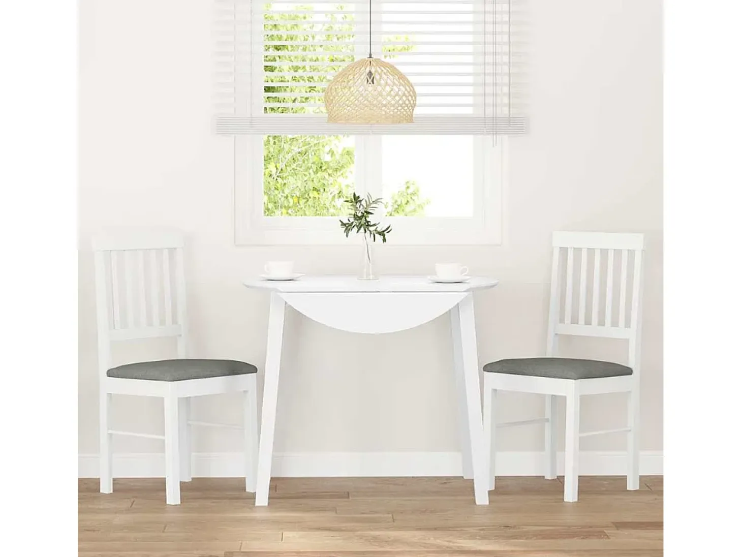 Cojines para sillas de comedor, 2 unidades, madera maciza blanca, caucho