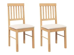 Cojines para sillas de comedor 2 piezas madera maciza caucho