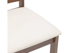 Cojines para sillas de comedor, 2 unidades, madera maciza marrón, caucho