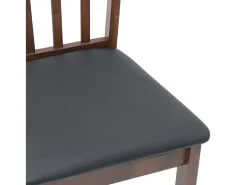 Cojines para sillas de comedor, 2 unidades, madera maciza marrón, caucho