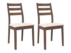 Cojines para sillas de comedor, 2 unidades, madera maciza marrón, caucho