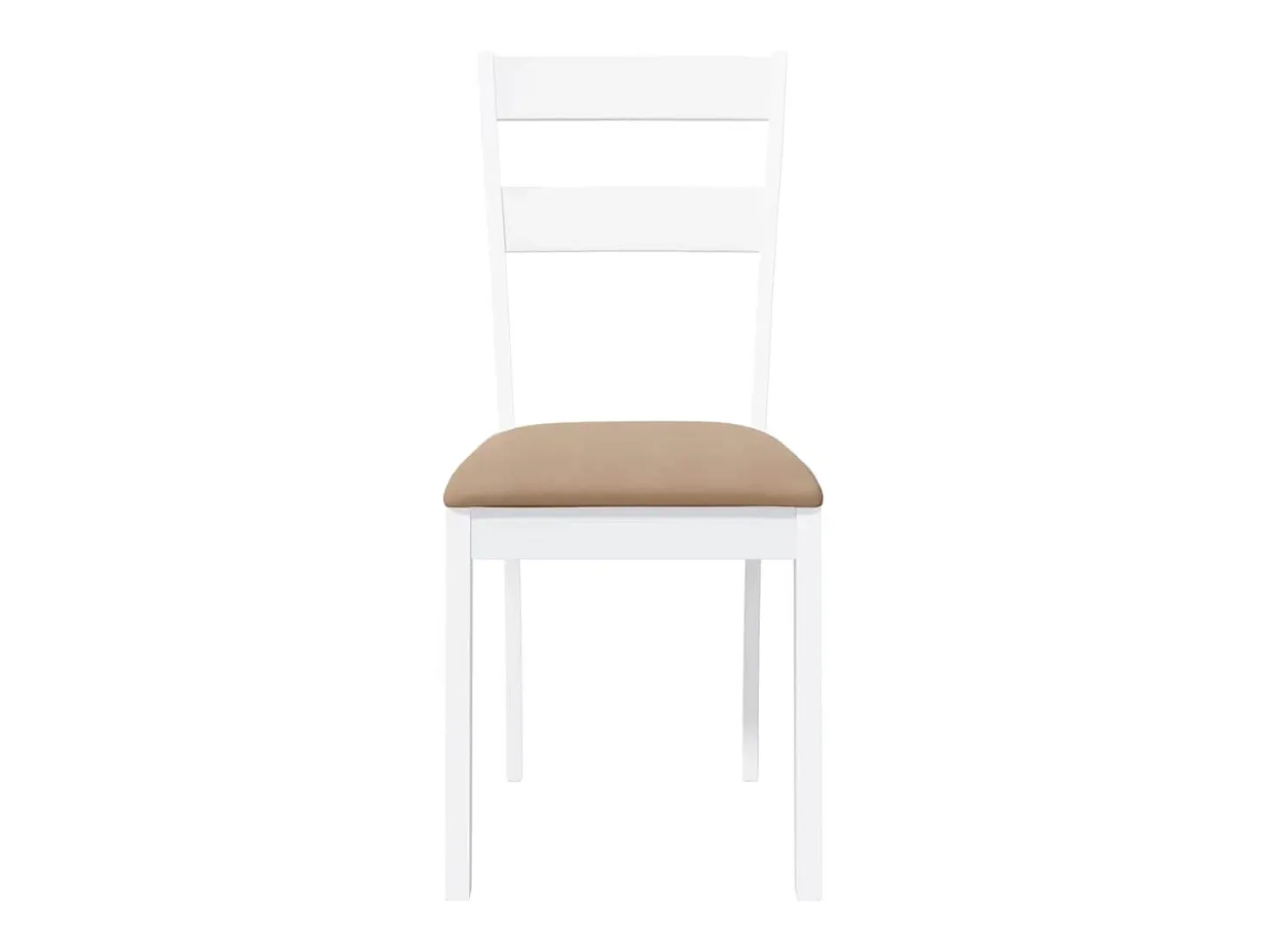 Cojines para sillas de comedor, 2 unidades, madera maciza blanca, caucho