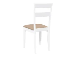 Cojines para sillas de comedor, 2 unidades, madera maciza blanca, caucho