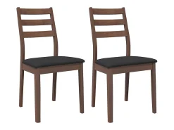 Cojines para sillas de comedor, 2 unidades, madera maciza marrón, caucho
