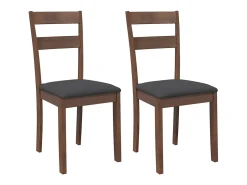 Cojines para sillas de comedor, 2 unidades, madera maciza marrón, caucho