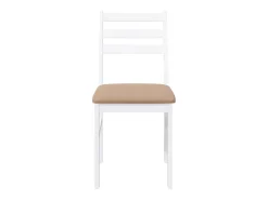 Cojines para sillas de comedor, 2 unidades, madera maciza blanca, caucho