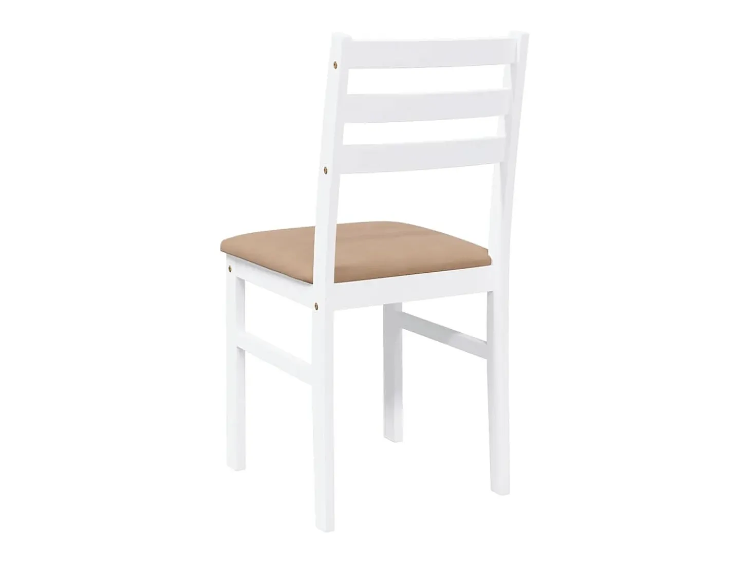 Cojines para sillas de comedor, 2 unidades, madera maciza blanca, caucho