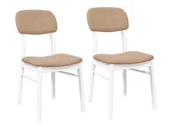 Cojines para sillas de comedor, 2 unidades, madera maciza blanca, caucho