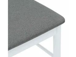 Cojines para sillas de comedor, 2 unidades, madera maciza blanca, caucho