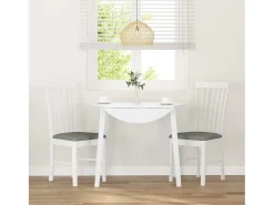 Cojines para sillas de comedor, 2 unidades, madera maciza blanca, caucho