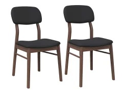 Cojines para sillas de comedor, 2 unidades, madera maciza marrón, caucho