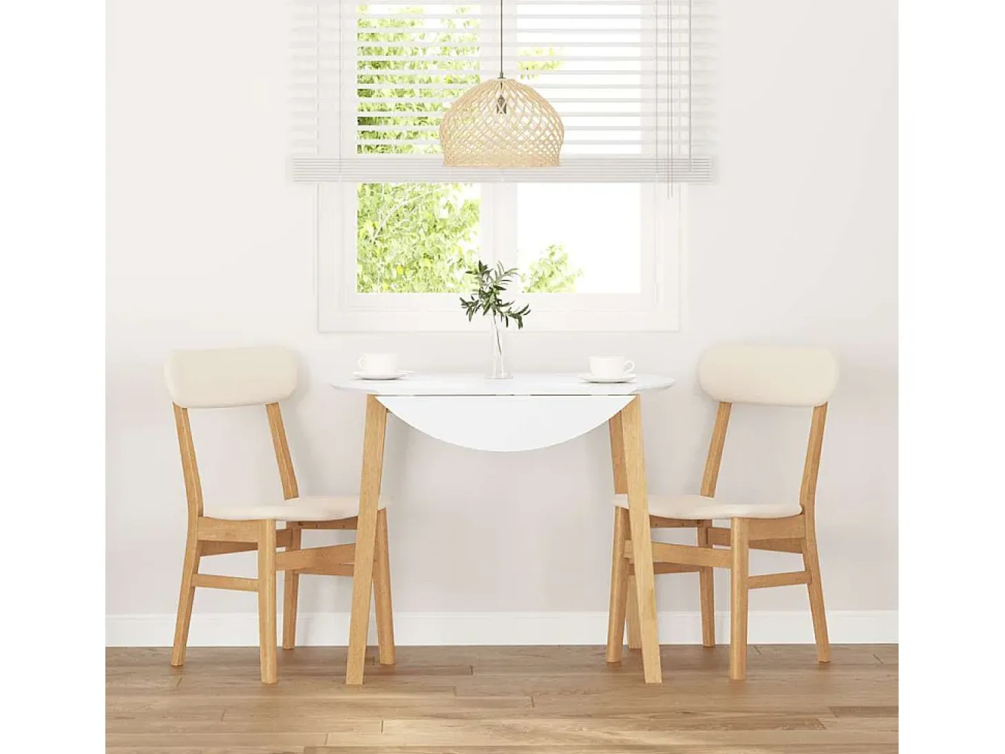 Cojines para sillas de comedor 2 piezas madera maciza caucho