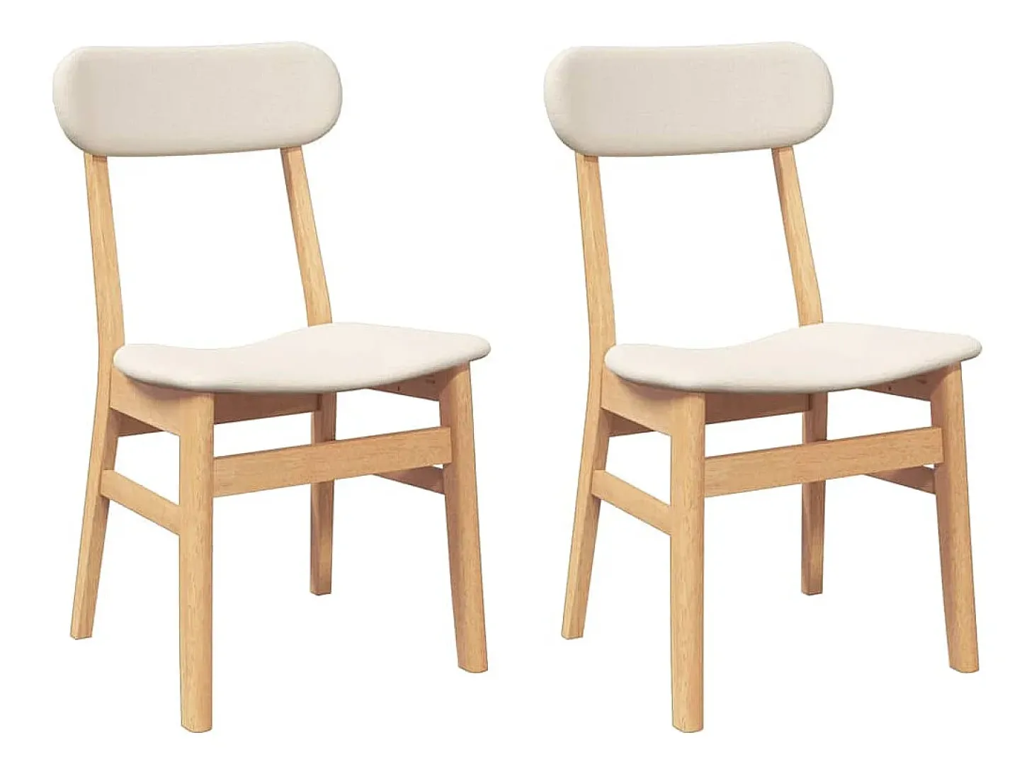 Cojines para sillas de comedor 2 piezas madera maciza caucho