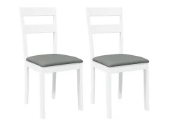Cojines para sillas de comedor, 2 unidades, madera maciza blanca, caucho