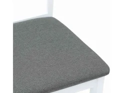 Cojines para sillas de comedor, 2 unidades, madera maciza blanca, caucho