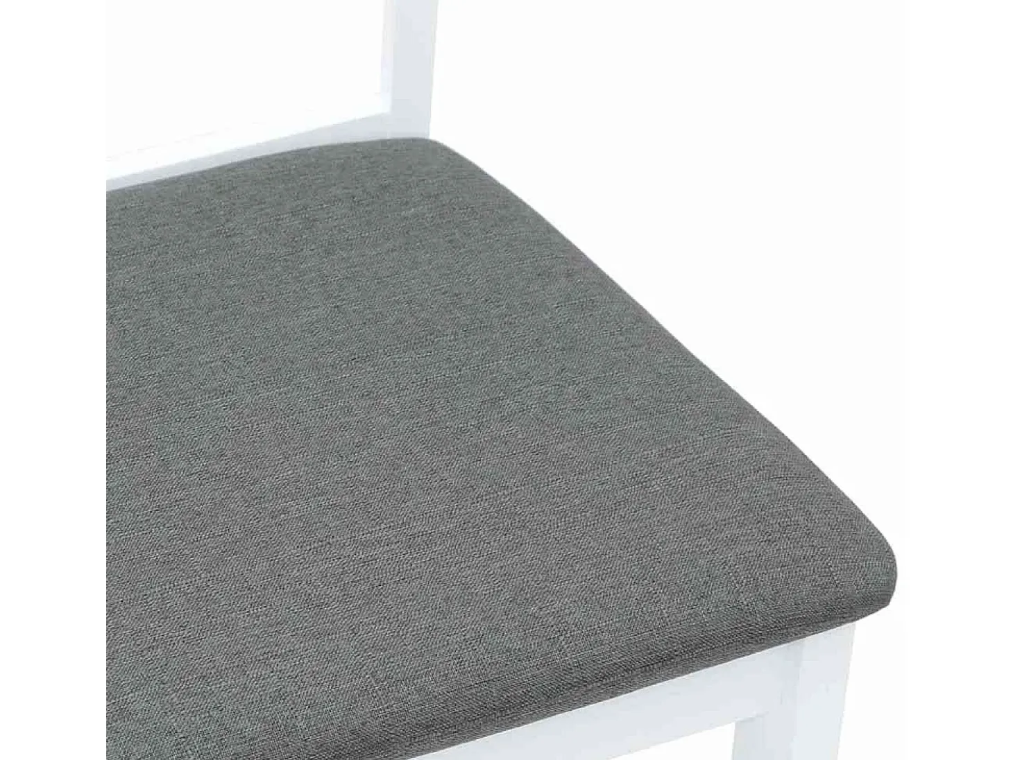 Cojines para sillas de comedor, 2 unidades, madera maciza blanca, caucho