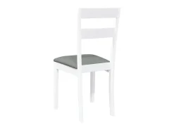 Cojines para sillas de comedor, 2 unidades, madera maciza blanca, caucho