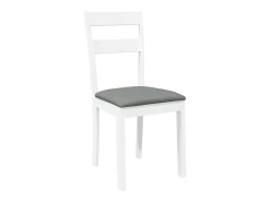 Cojines para sillas de comedor, 2 unidades, madera maciza blanca, caucho