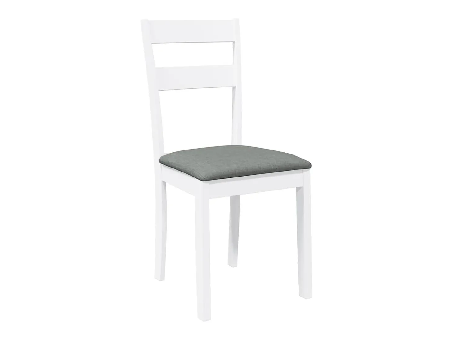 Cojines para sillas de comedor, 2 unidades, madera maciza blanca, caucho