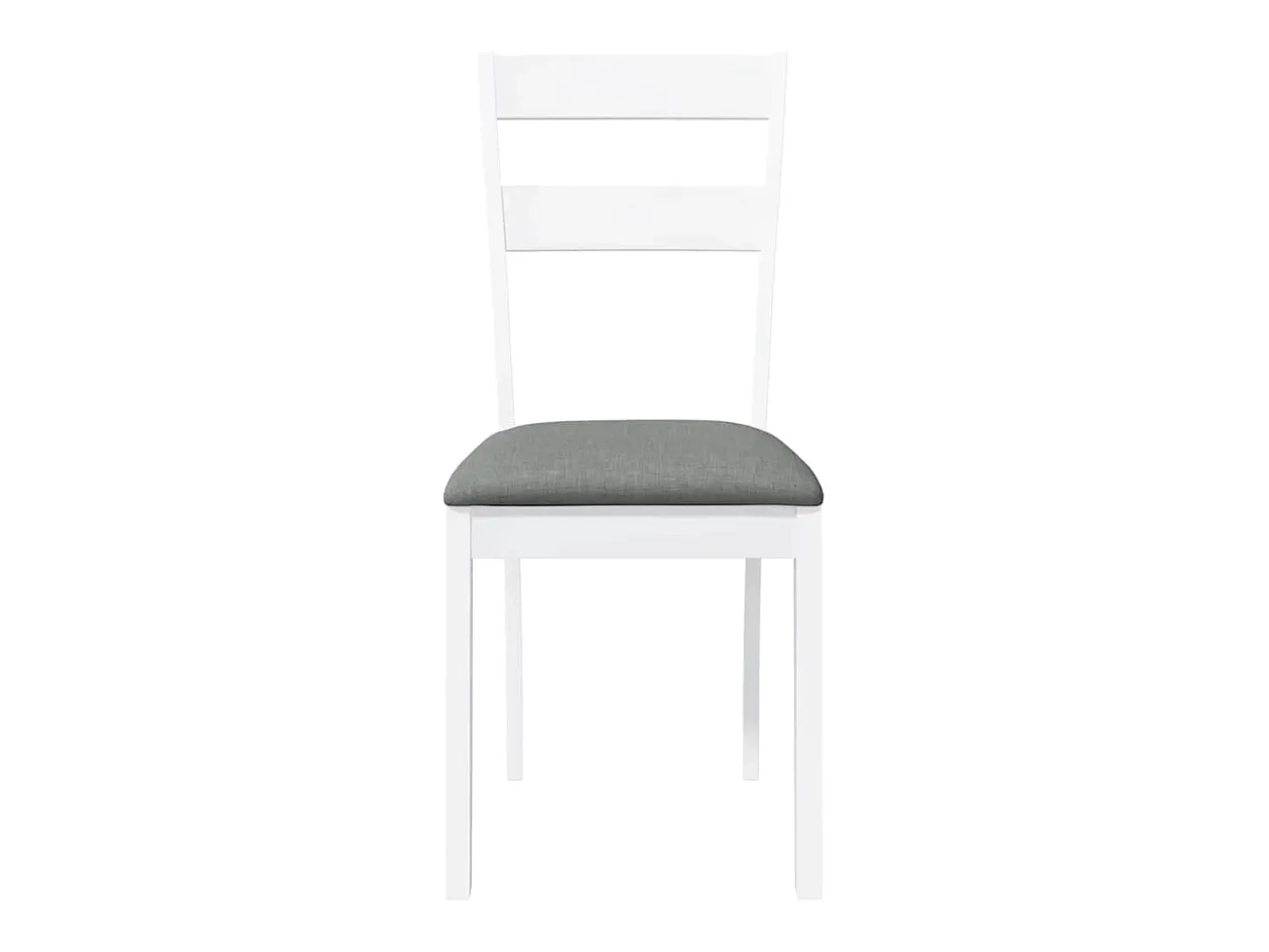 Cojines para sillas de comedor, 2 unidades, madera maciza blanca, caucho